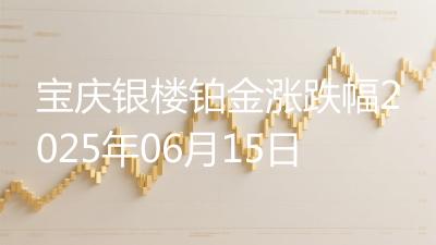 宝庆银楼铂金涨跌幅2025年06月15日