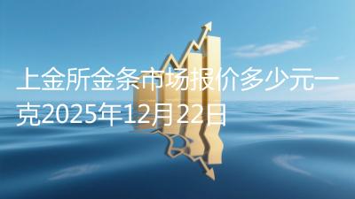 上金所金条市场报价多少元一克2025年12月22日