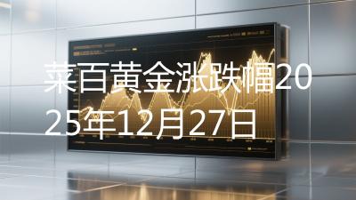 菜百黄金涨跌幅2025年12月27日