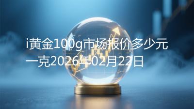 i黄金100g市场报价多少元一克2026年02月22日