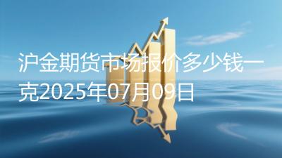 沪金期货市场报价多少钱一克2025年07月09日