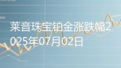 莱音珠宝铂金涨跌幅2025年07月02日
