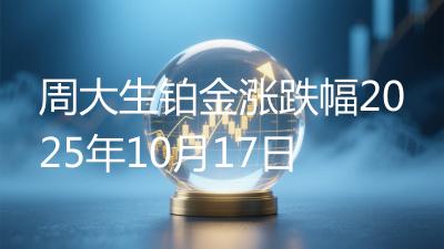 周大生铂金涨跌幅2025年10月17日