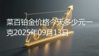 菜百铂金价格今天多少元一克2025年09月13日