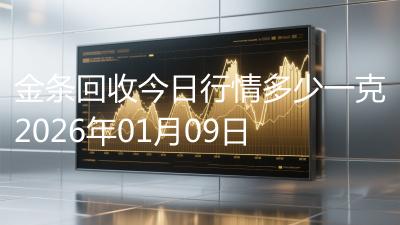 金条回收今日行情多少一克2026年01月09日