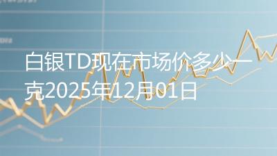 白银TD现在市场价多少一克2025年12月01日