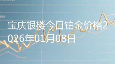 宝庆银楼今日铂金价格2026年01月08日