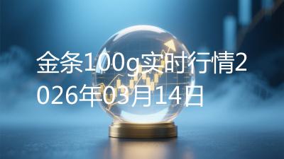 金条100g实时行情2026年03月14日