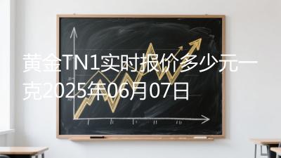 黄金TN1实时报价多少元一克2025年06月07日