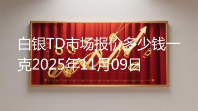 白银TD市场报价多少钱一克2025年11月09日