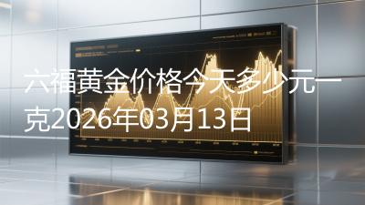 六福黄金价格今天多少元一克2026年03月13日