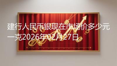 建行人民币银现在市场价多少元一克2026年02月27日