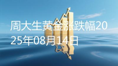 周大生黄金涨跌幅2025年08月14日