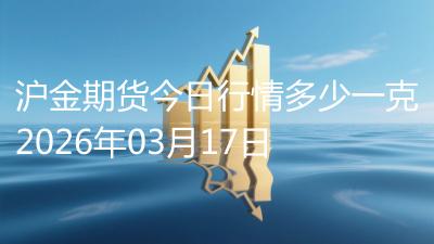 沪金期货今日行情多少一克2026年03月17日