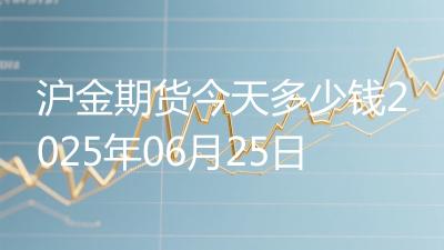 沪金期货今天多少钱2025年06月25日
