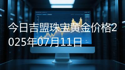 今日吉盟珠宝黄金价格2025年07月11日