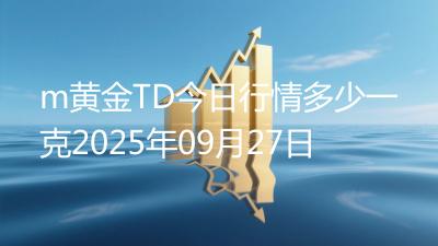 m黄金TD今日行情多少一克2025年09月27日
