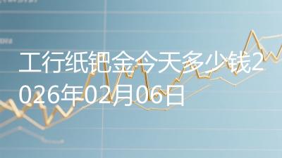 工行纸钯金今天多少钱2026年02月06日