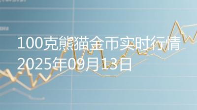 100克熊猫金币实时行情2025年09月13日