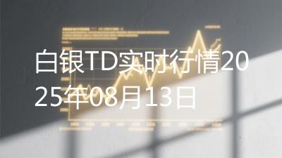 白银TD实时行情2025年08月13日
