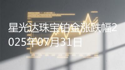 星光达珠宝铂金涨跌幅2025年07月31日