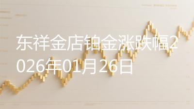 东祥金店铂金涨跌幅2026年01月26日