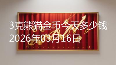3克熊猫金币今天多少钱2026年03月16日