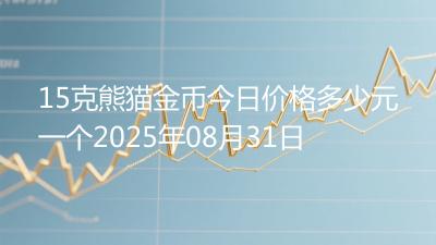 15克熊猫金币今日价格多少元一个2025年08月31日