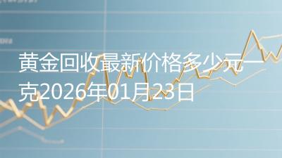 黄金回收最新价格多少元一克2026年01月23日