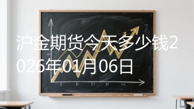 沪金期货今天多少钱2026年01月06日