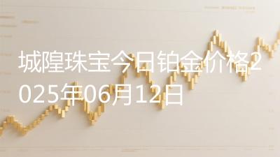城隍珠宝今日铂金价格2025年06月12日