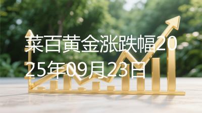 菜百黄金涨跌幅2025年09月23日