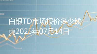 白银TD市场报价多少钱一克2025年07月14日