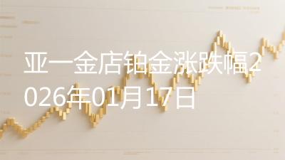 亚一金店铂金涨跌幅2026年01月17日