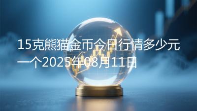 15克熊猫金币今日行情多少元一个2025年08月11日