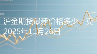 沪金期货最新价格多少一克2025年11月26日