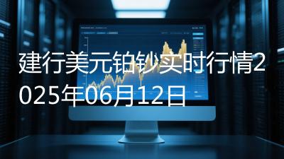 建行美元铂钞实时行情2025年06月12日