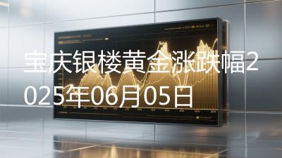 宝庆银楼黄金涨跌幅2025年06月05日