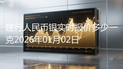 建行人民币银实时报价多少一克2026年01月02日