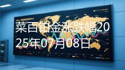 菜百铂金涨跌幅2025年07月08日