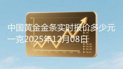 中国黄金金条实时报价多少元一克2025年12月08日