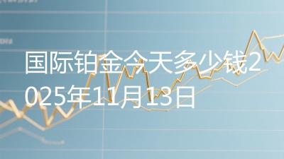 国际铂金今天多少钱2025年11月13日