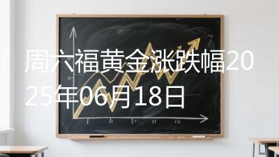 周六福黄金涨跌幅2025年06月18日