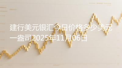 建行美元银汇今日价格多少美元一盎司2025年11月06日