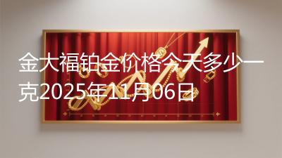 金大福铂金价格今天多少一克2025年11月06日