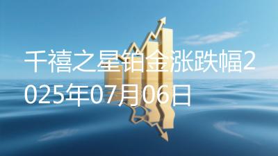千禧之星铂金涨跌幅2025年07月06日