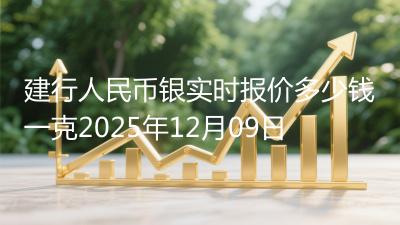 建行人民币银实时报价多少钱一克2025年12月09日