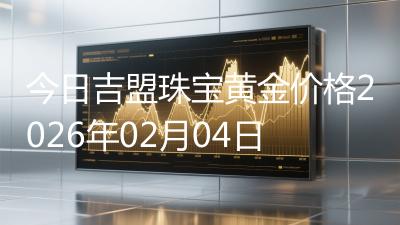 今日吉盟珠宝黄金价格2026年02月04日