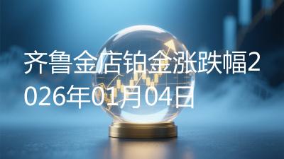 齐鲁金店铂金涨跌幅2026年01月04日