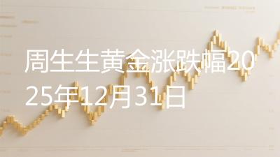 周生生黄金涨跌幅2025年12月31日